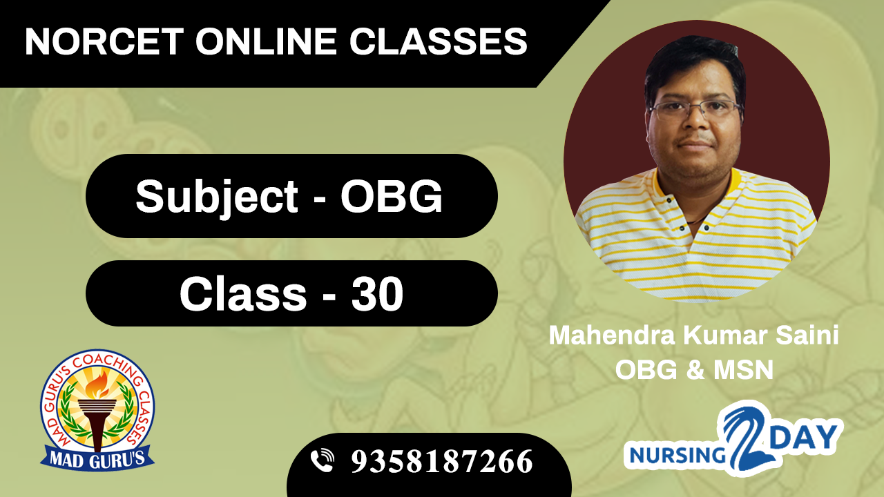 NORCET OBG Class 30